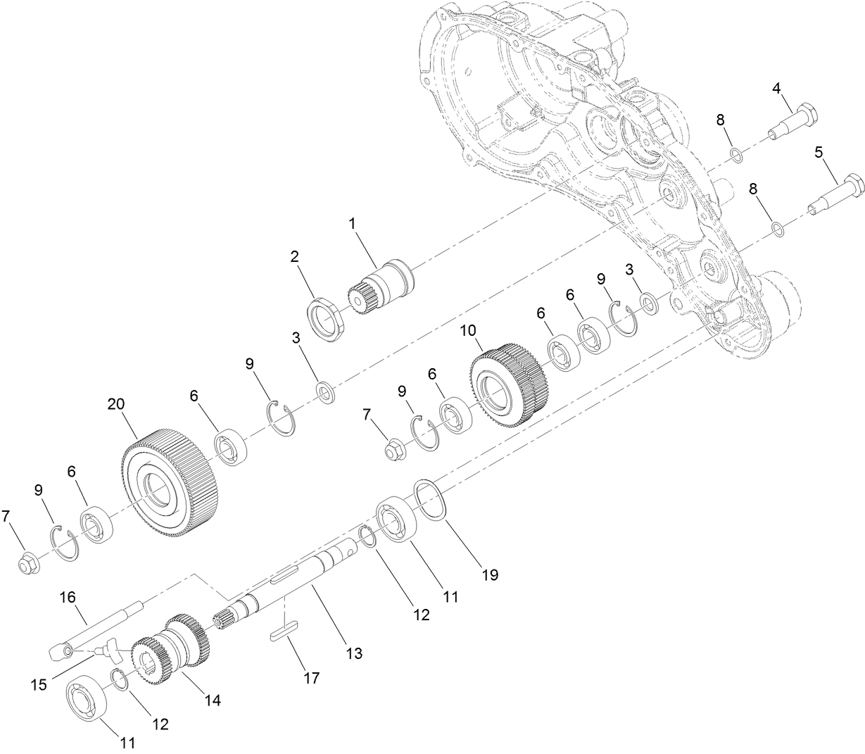 Transmission Assembly No. 140-9327 Reel Drive Assembly