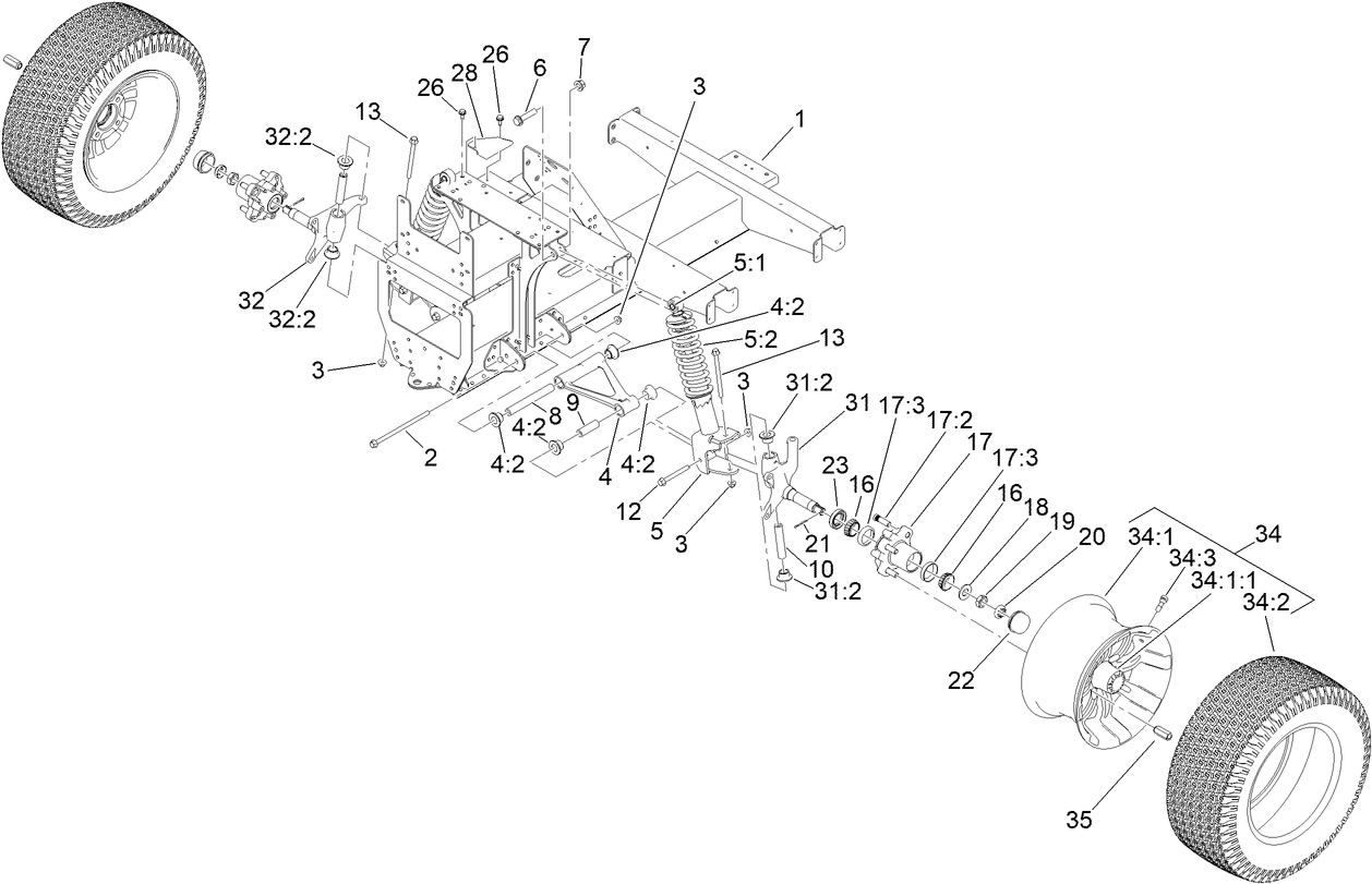 Front Frame and Suspension Assembly