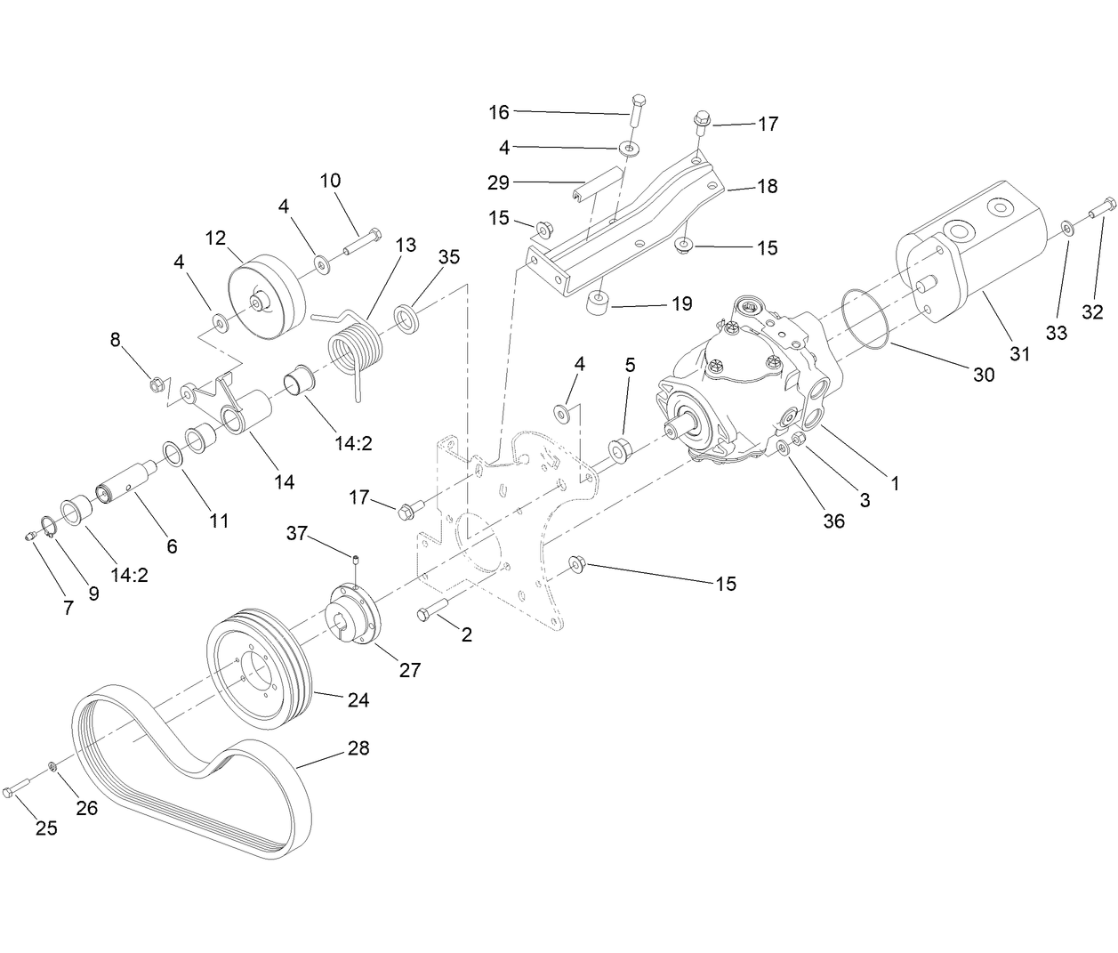 Gear Pump and Piston Pump Assembly
