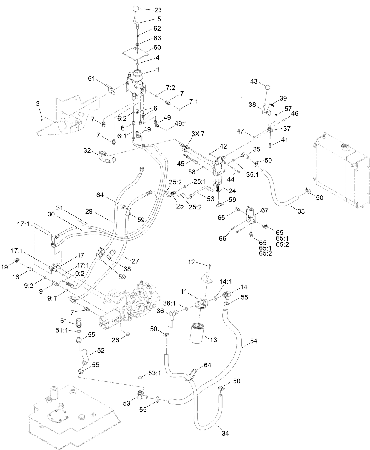 2-Spool Valve and Auxiliary Valve Assembly