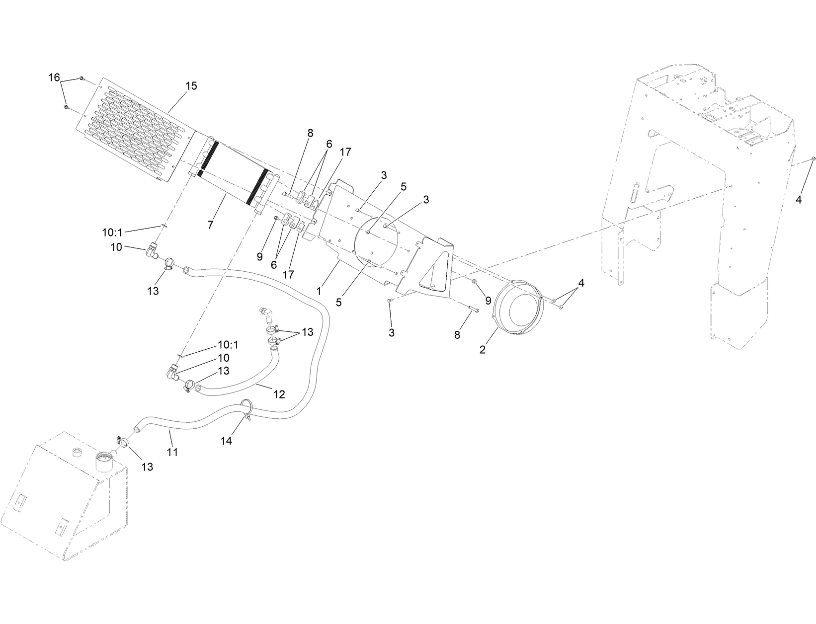 Hydraulic Oil Cooler Assembly
