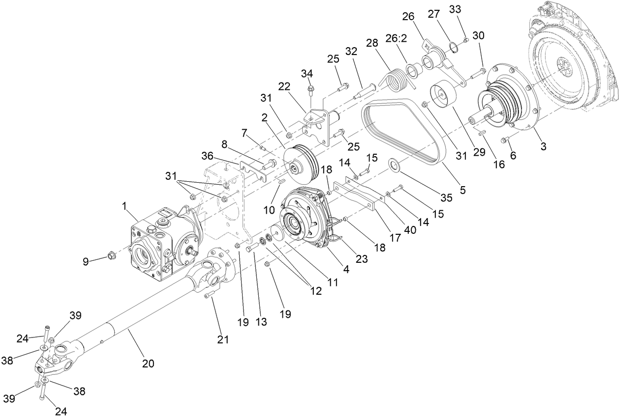 Hydraulic PTO Assembly