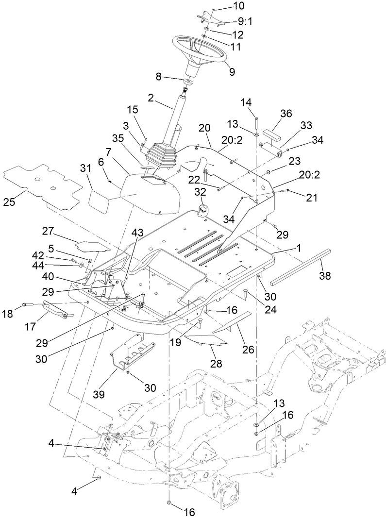 Platform, Steering and Console Assembly