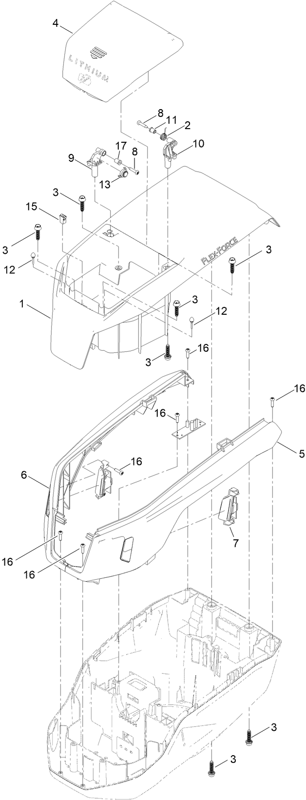 Motor Module No. 144-6440 Upper Shroud Assembly