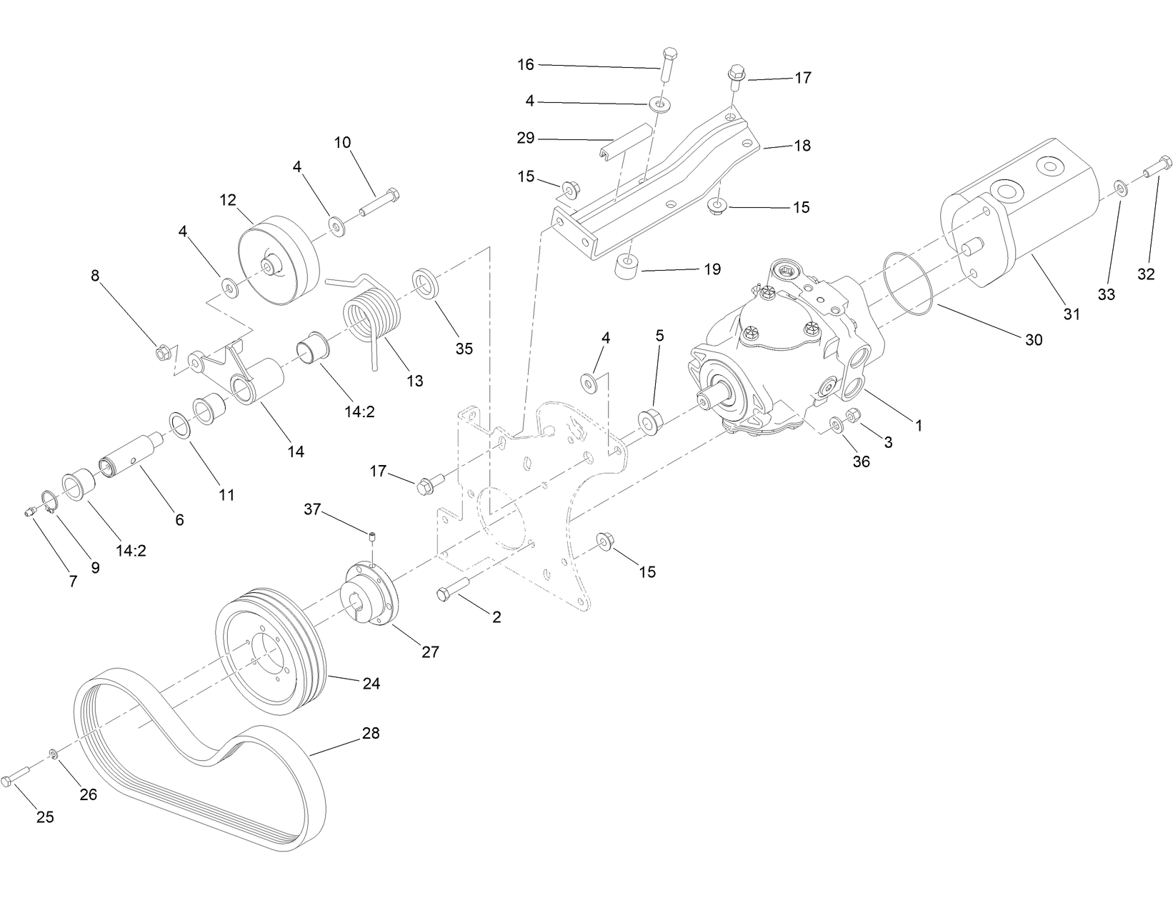Gear Pump and Piston Pump Assembly