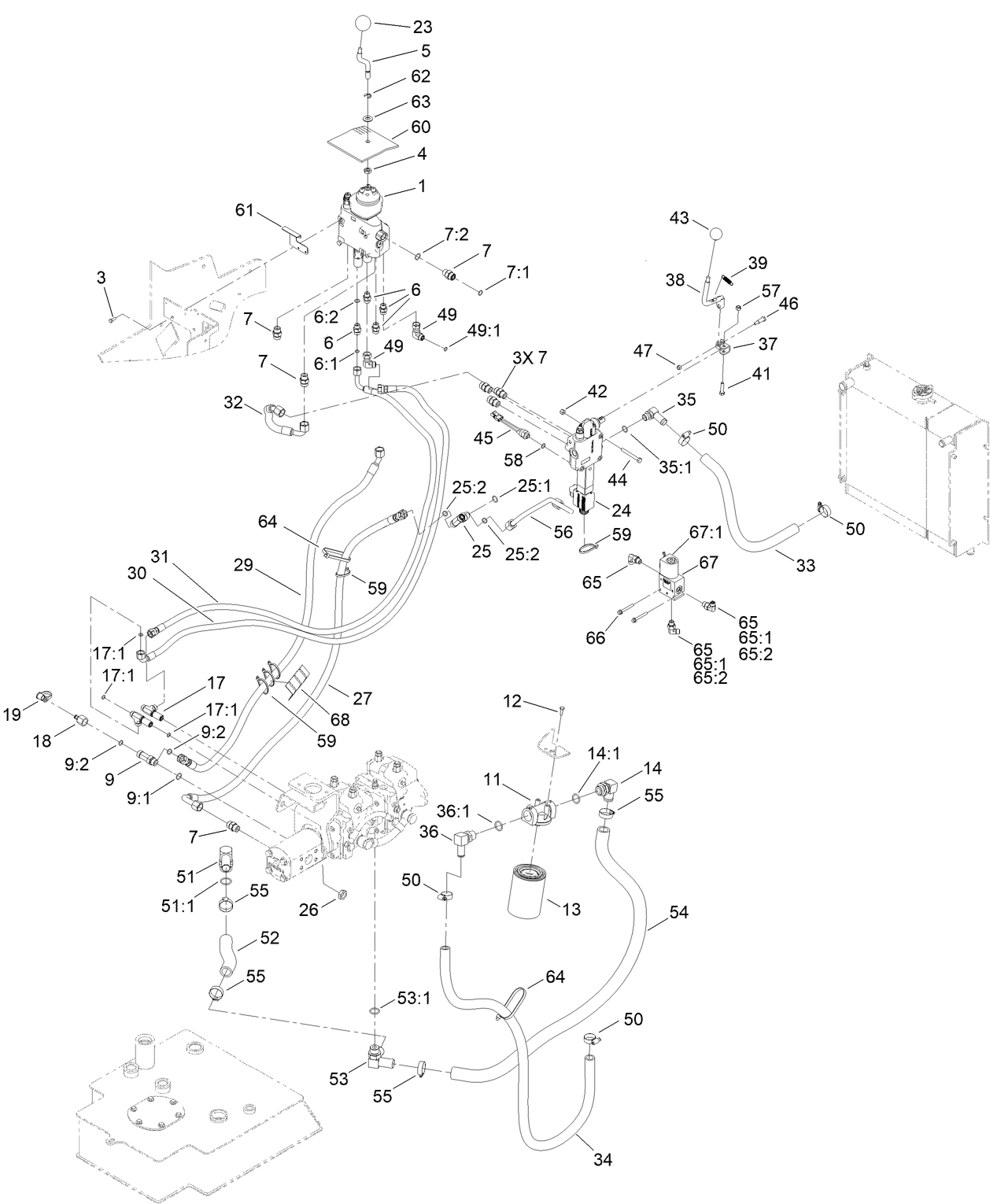 2-Spool Valve and Auxiliary Valve Assembly