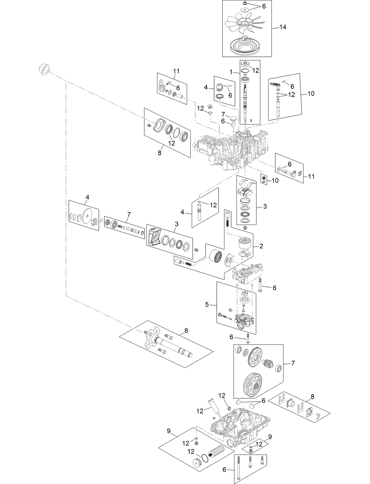 LH Transmission Assembly No. 138-9088