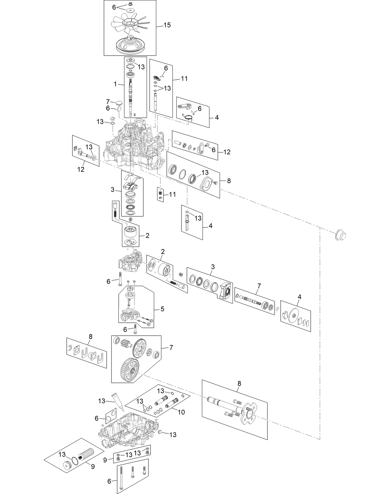 RH Transmission Assembly No. 138-9090