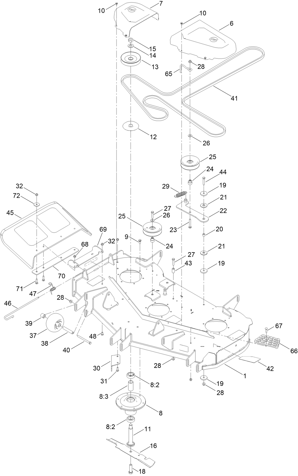 48 Inch Deck Assembly