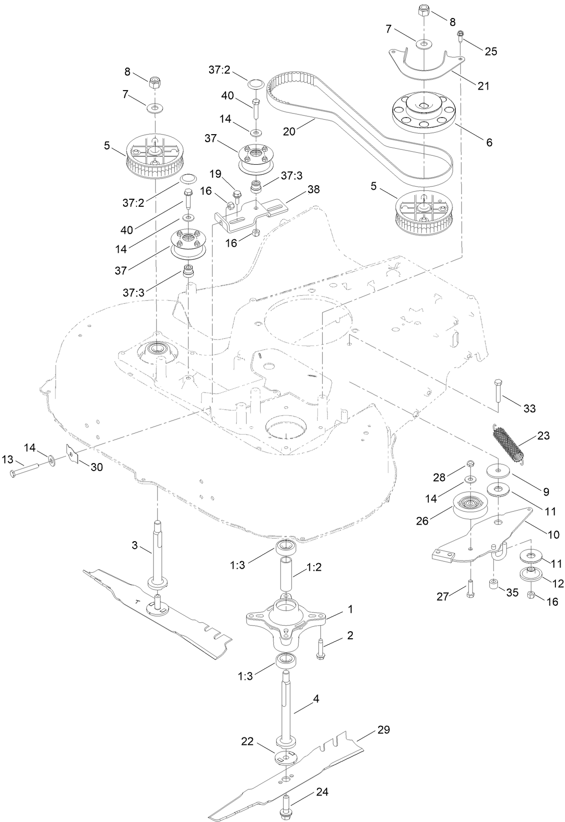 Spindle and Belt Assembly