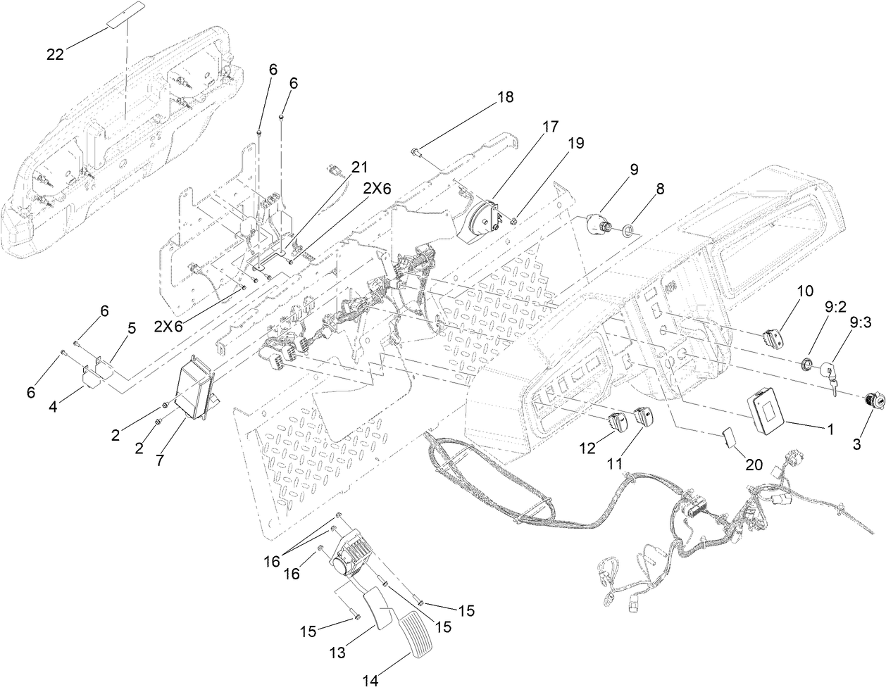 Accelerator Pedal and Horn Assembly
