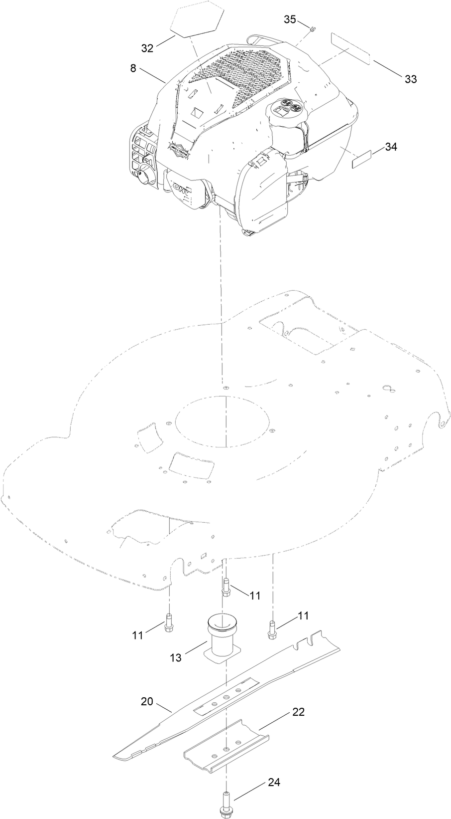 Engine and Blade Assembly