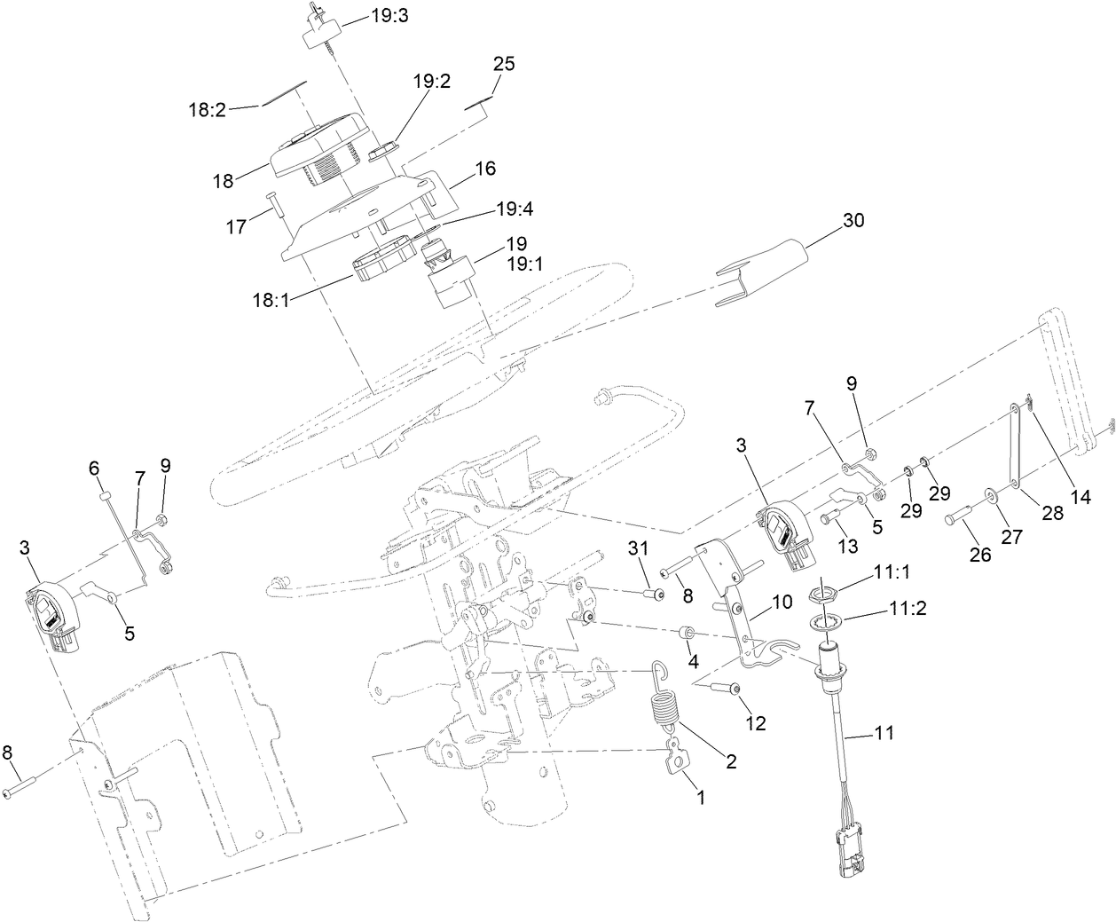 Electric Handle Components Assembly