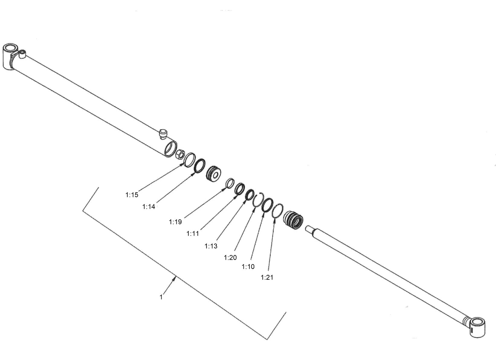 Hydraulic Cylinder Assembly No. 140-4528