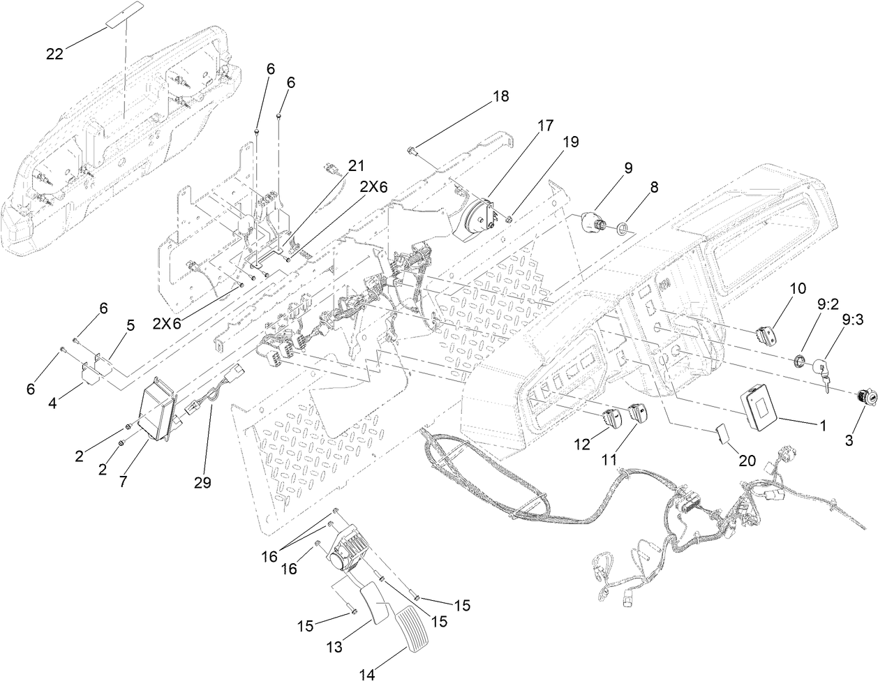 Accelerator Pedal and Horn Assembly
