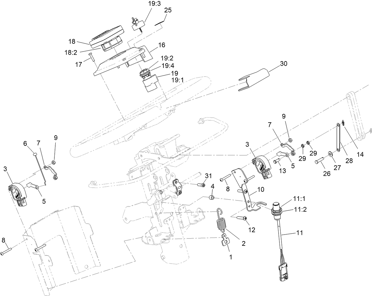 Electric Handle Components Assembly