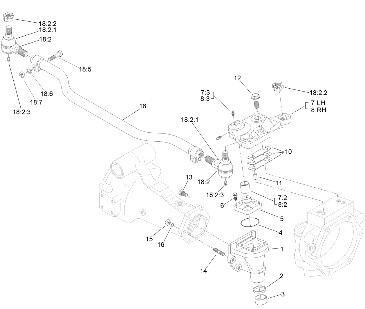 Bevel Gear Case Assembly Rear Axle Assembly No. 110-4750