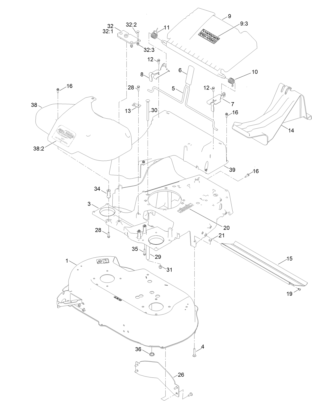 Deck and Bag Assembly