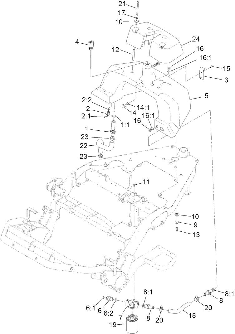 Hydraulic Tank and Filter Assembly