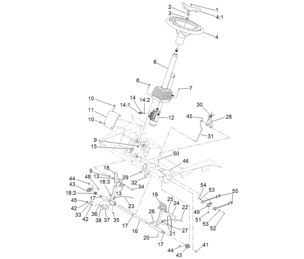 Steering and Brake Assembly