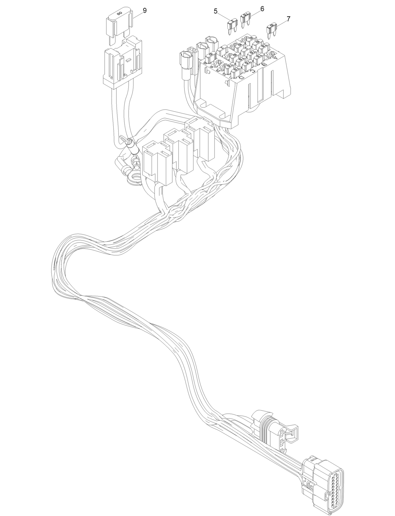 Power Center Wire Harness Assembly No. 122-1262