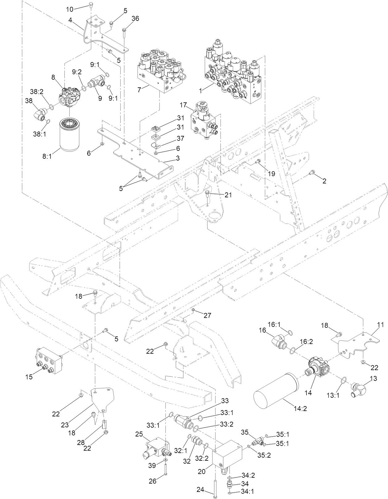 Hydraulic Valve Mounting Assembly