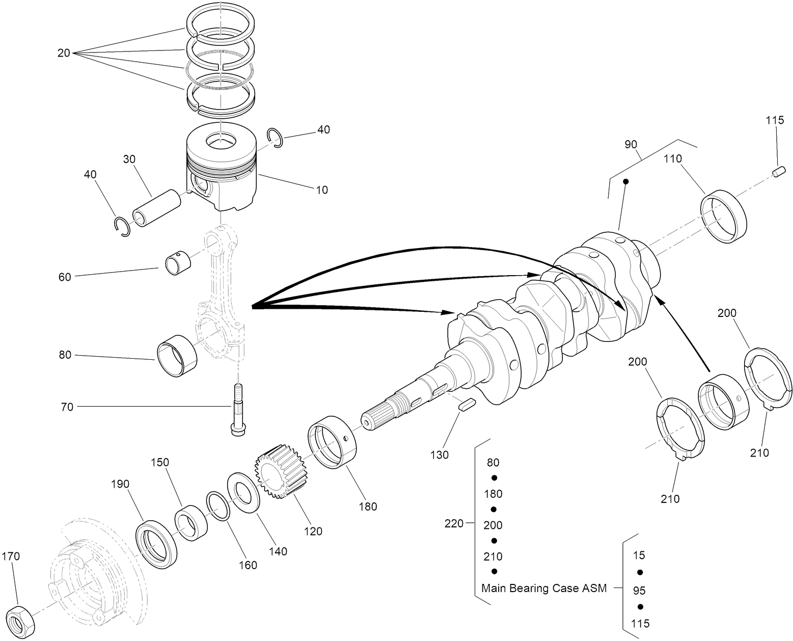 Piston and Crankshaft Assembly