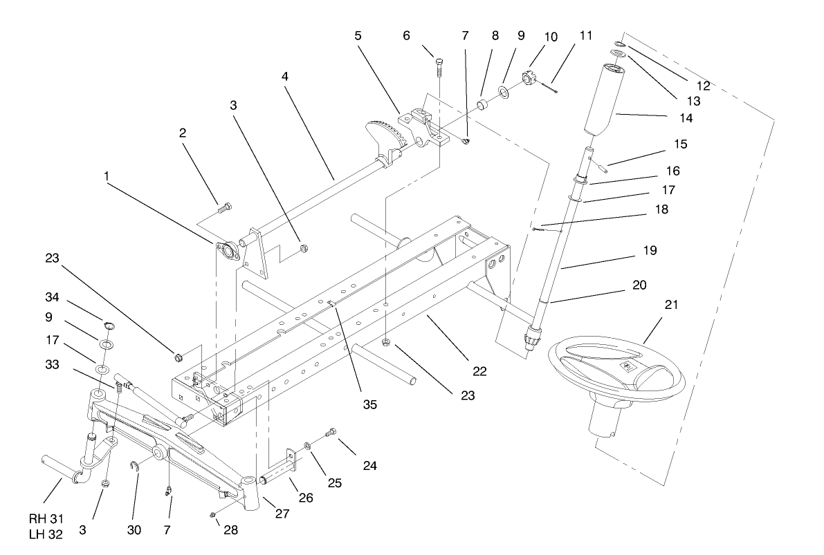 Frame Axle And Steering System