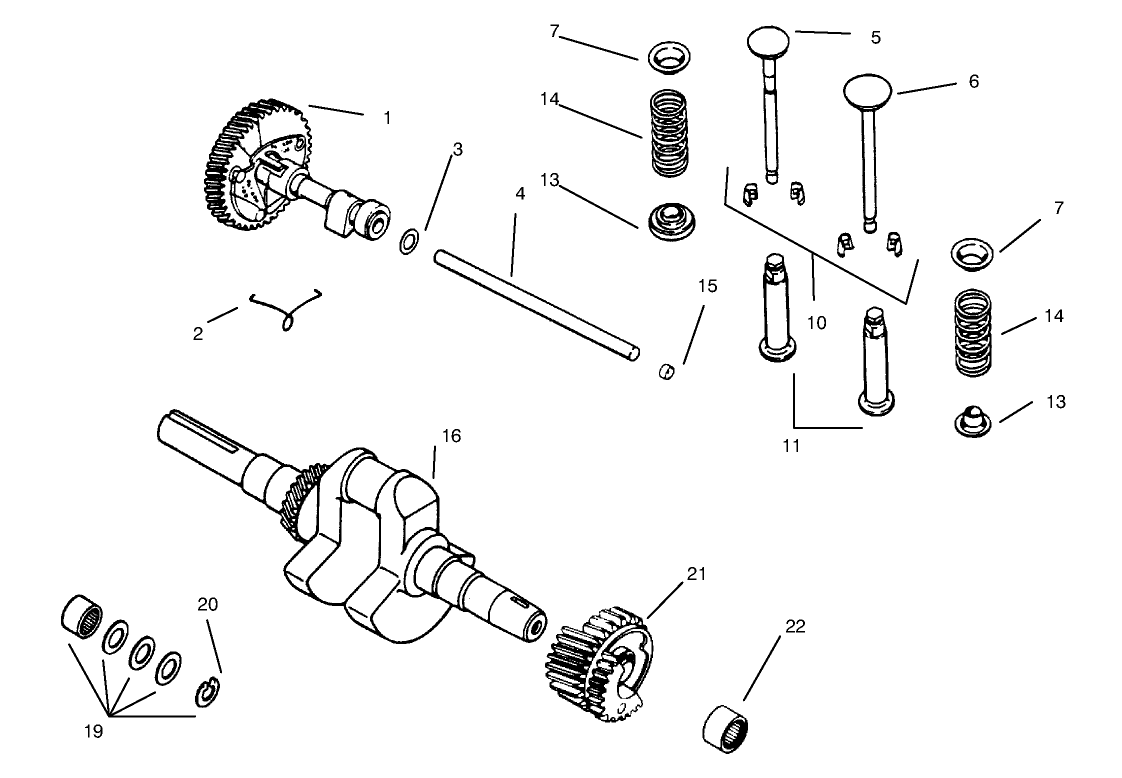 Camshaft, Crankshaft And Valves