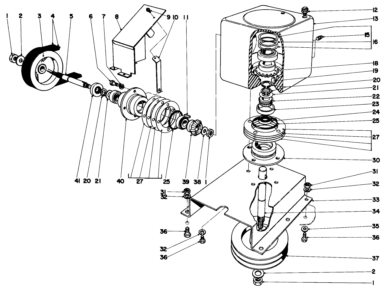 Cutting Unit Gear Box Assembly