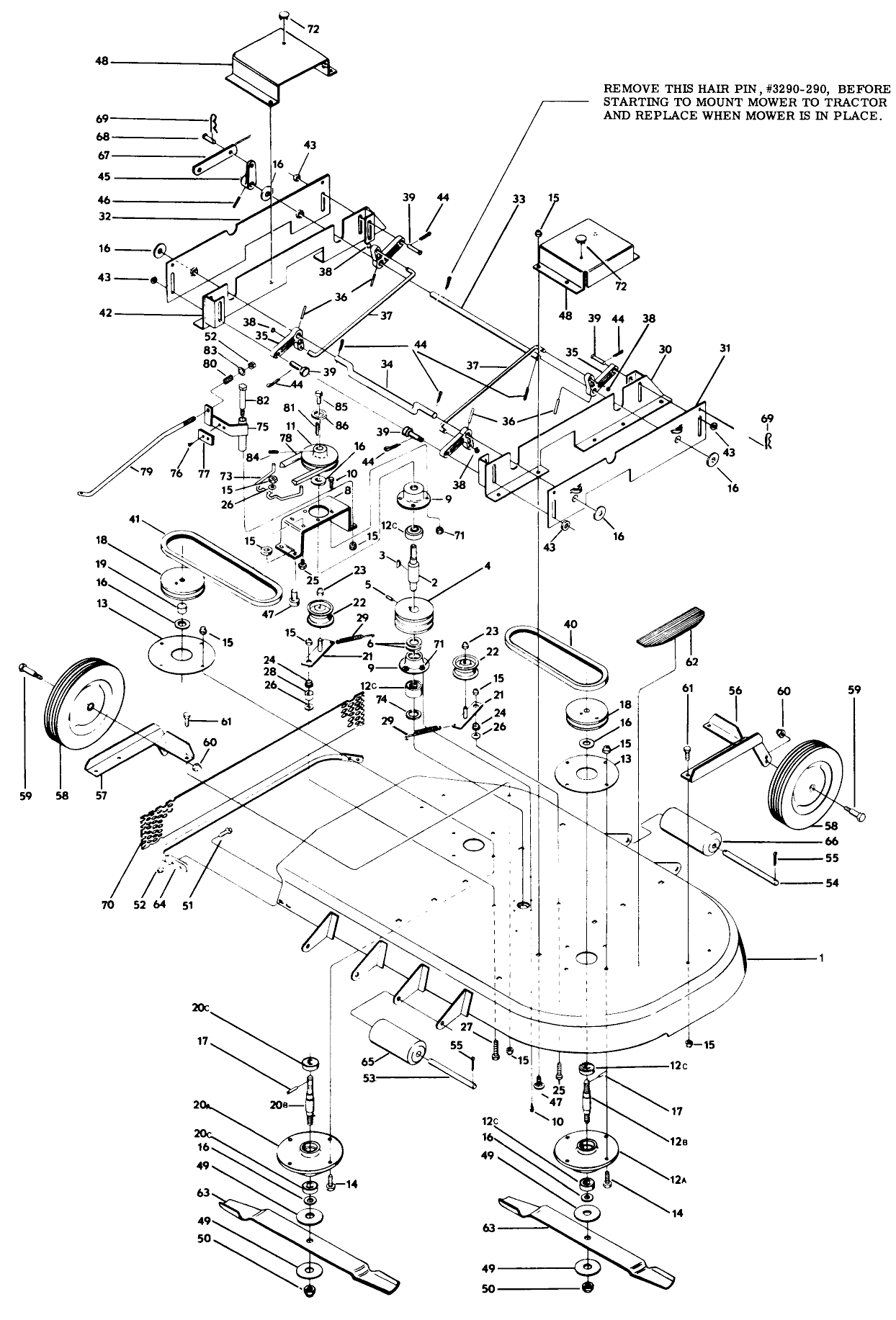 Mower Attachment Parts List