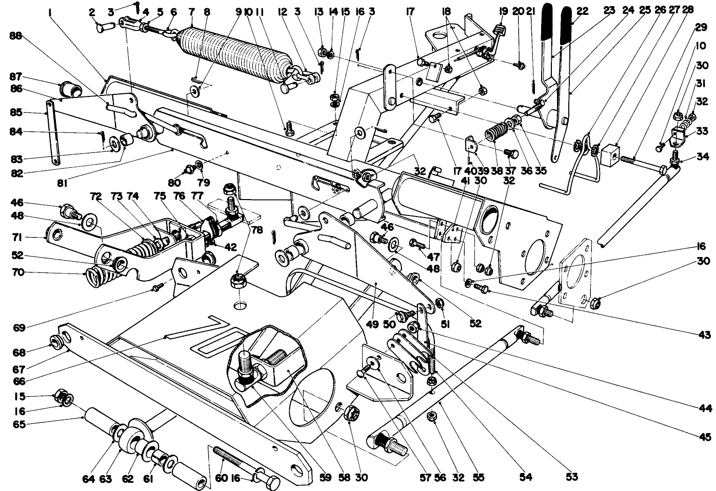 Main Frame And Counterbalance Assembly
