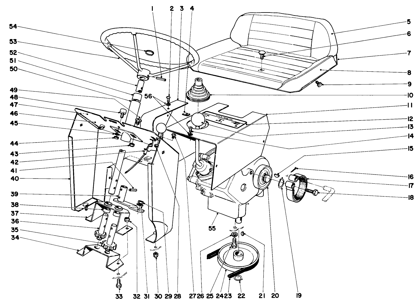 905 And 910 Steering And Transmission Assembly
