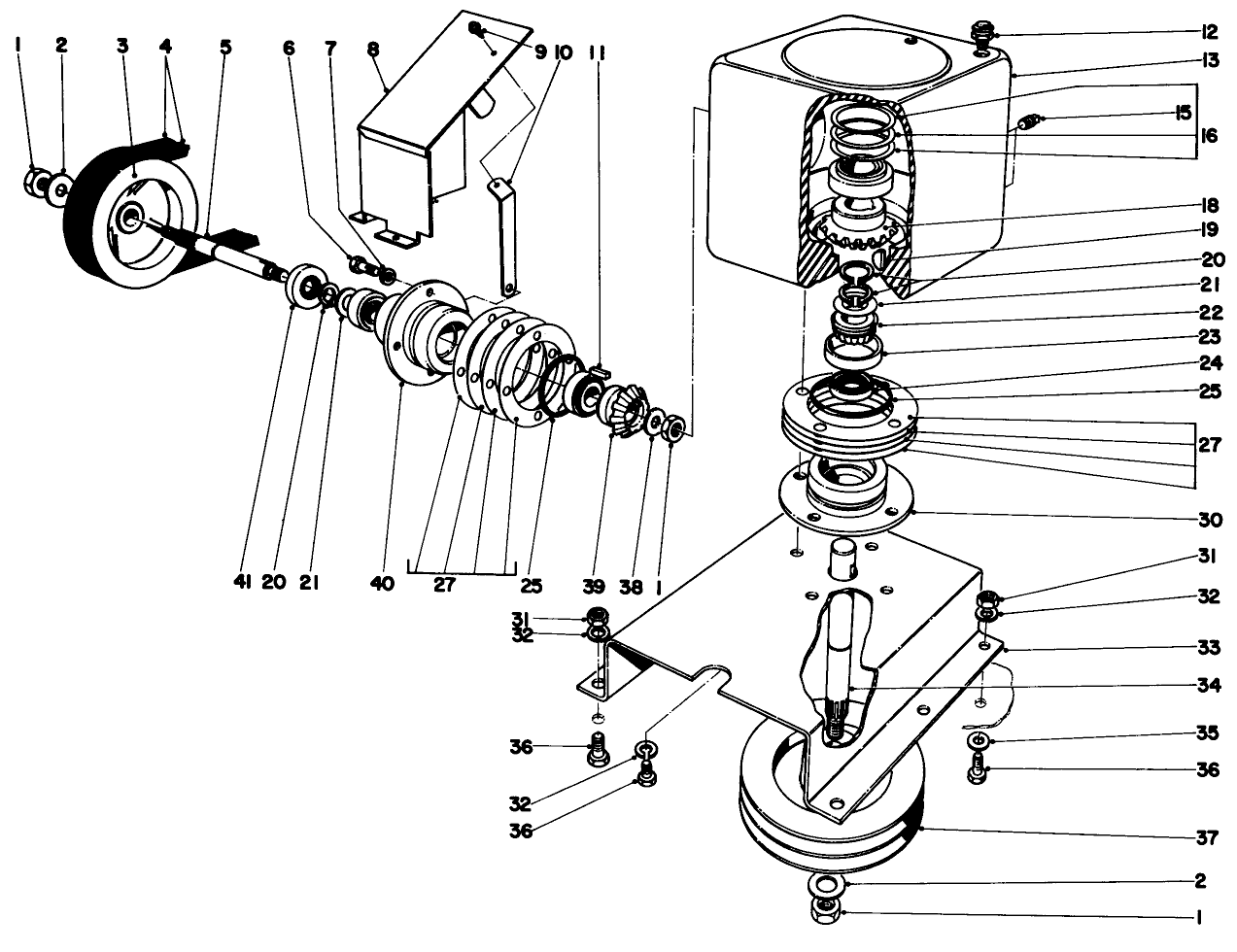 Cutting Unit Gear Box Assembly