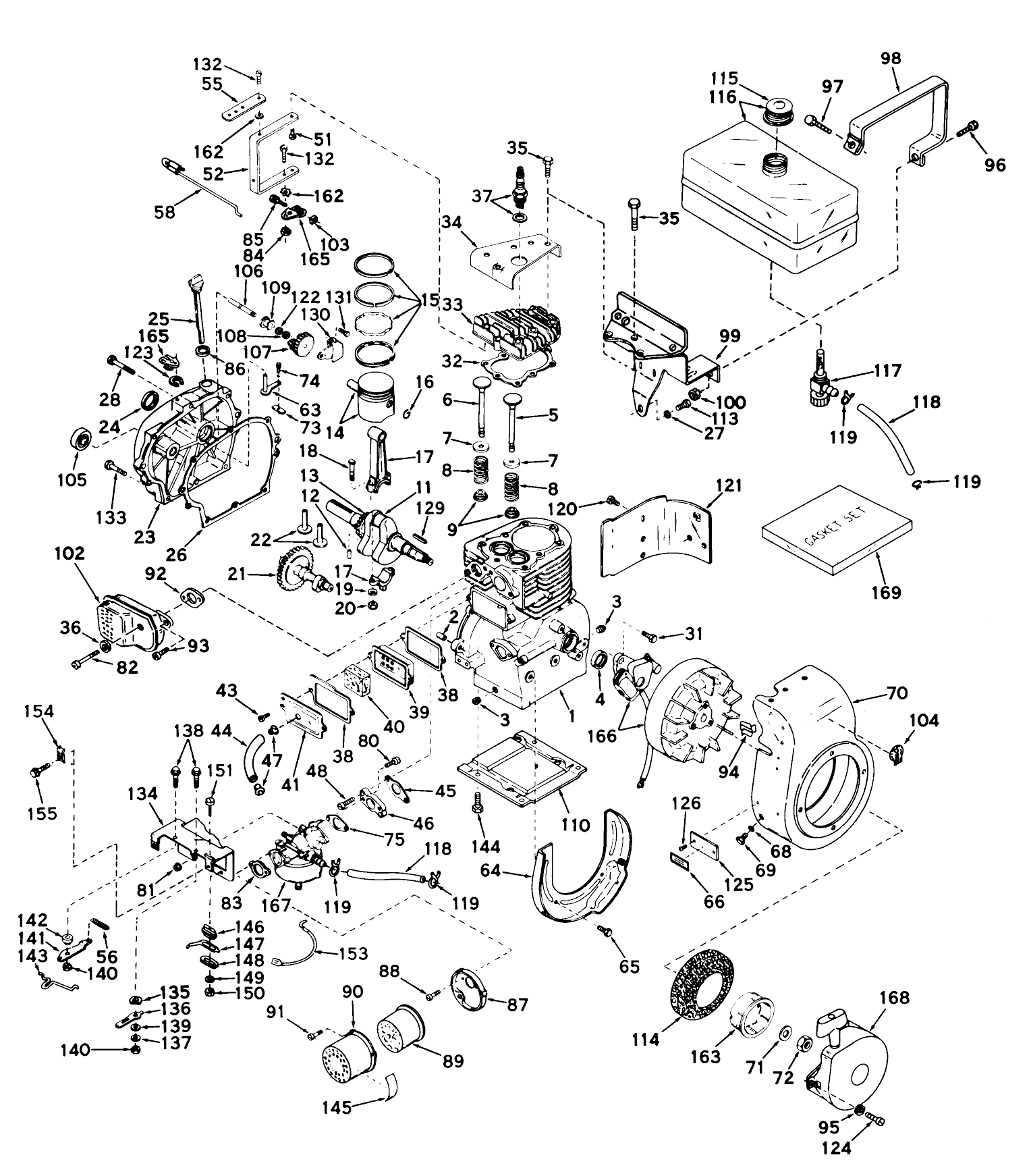 Engine Model No. H50-65067h Parts List