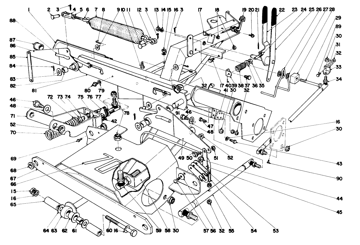 Main Frame And Counterbalance Assembly