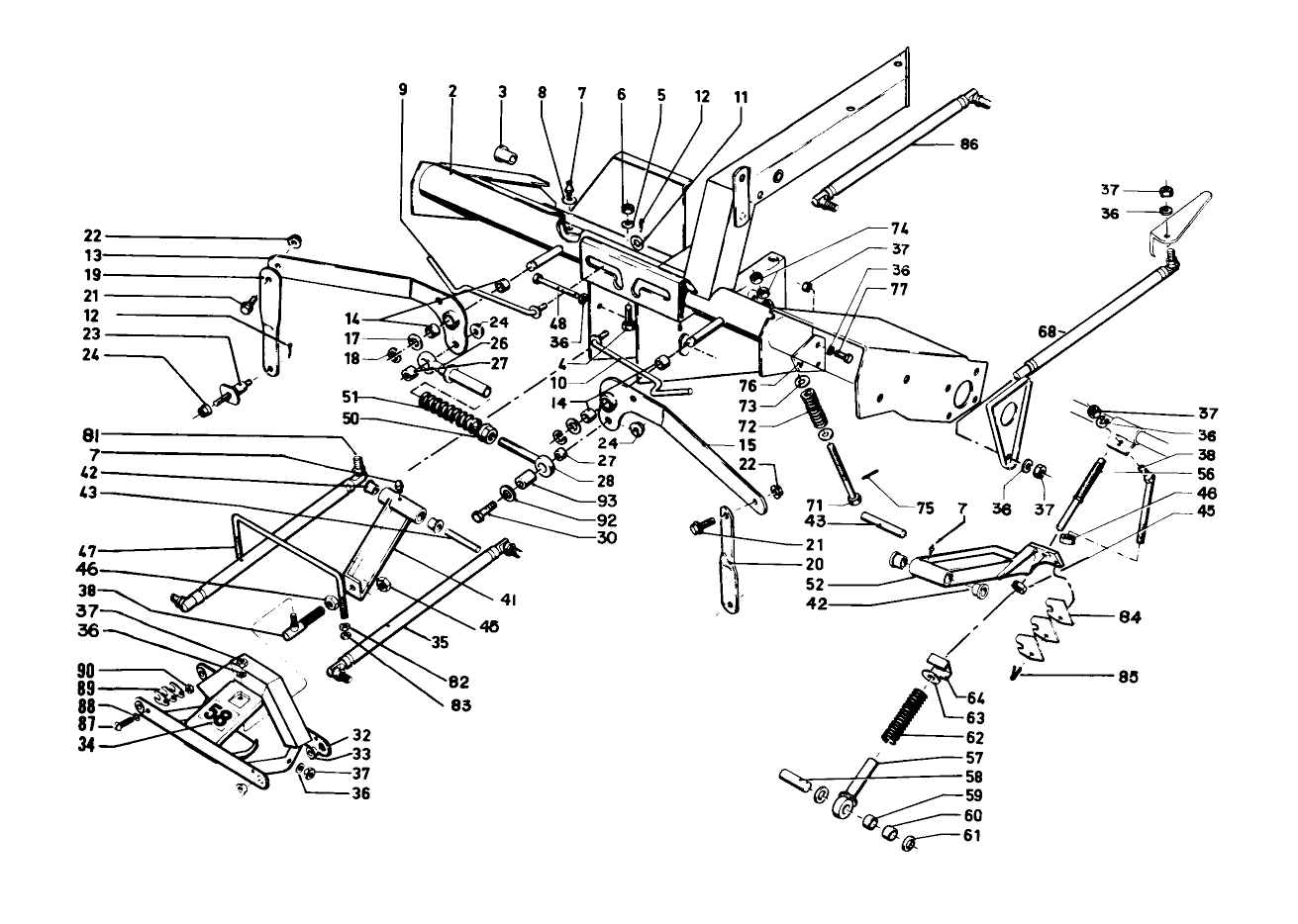Main Frame And Counterbalance Assembly