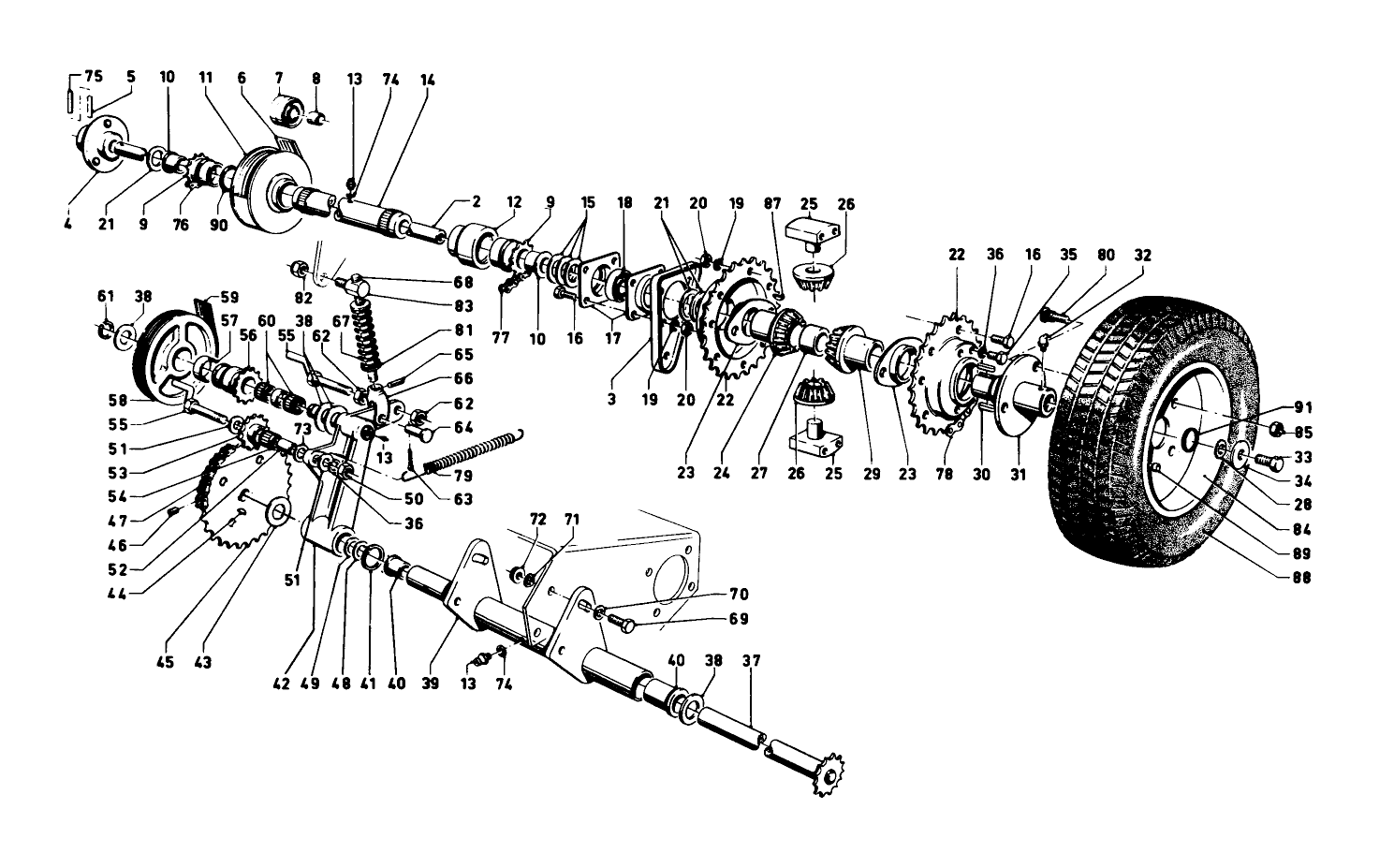 Diffential And Countershaft Assembly
