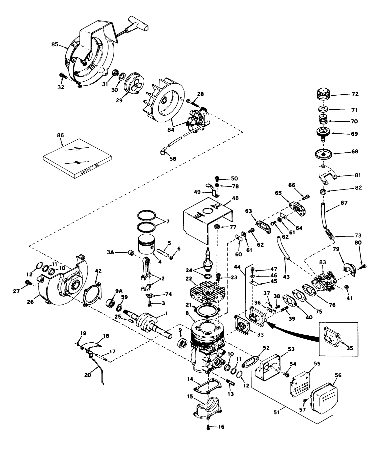 Engine, Model No. Ah-520 Types 1401f & 1450e