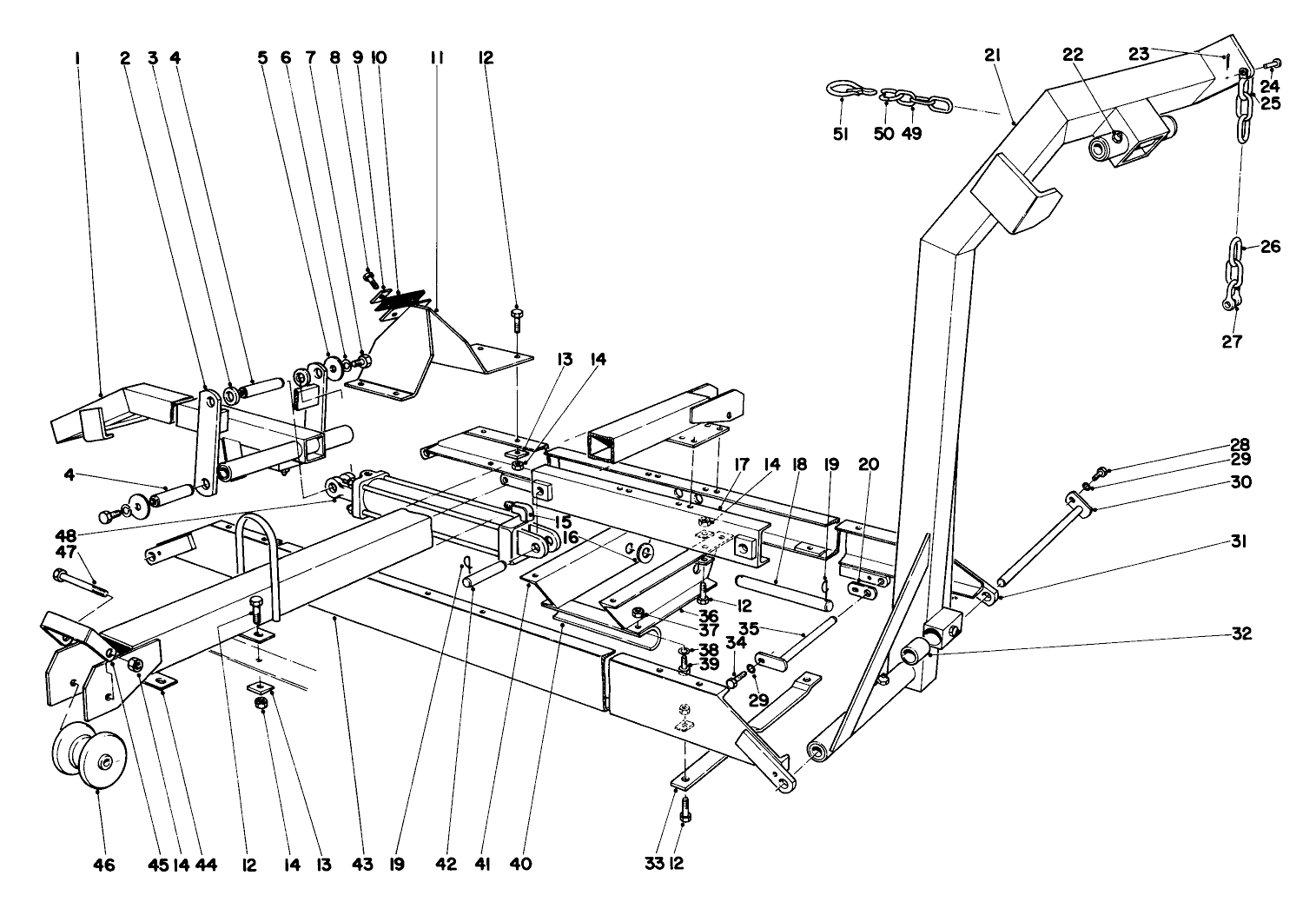 Main Frame Assembly-Rear Center Parkmaster 9