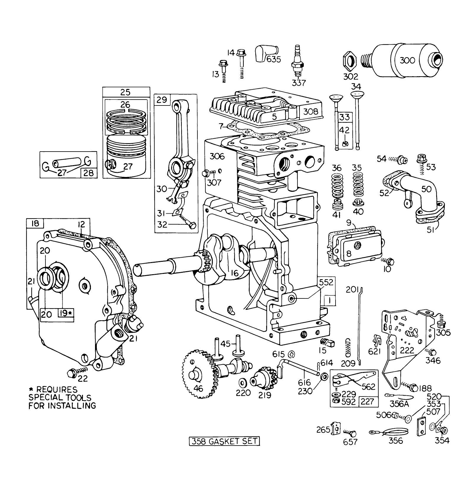 Engine Briggs & Stratton Model No. 190402 Type 0754