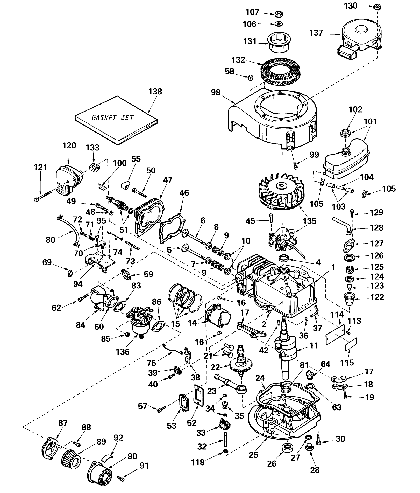 Engine Model No. Lav 50 Type 62001 Tecumseh Products