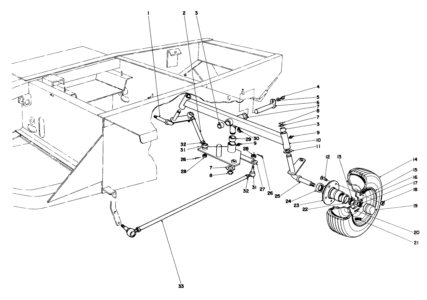Rear Axle And Wheel Assembly