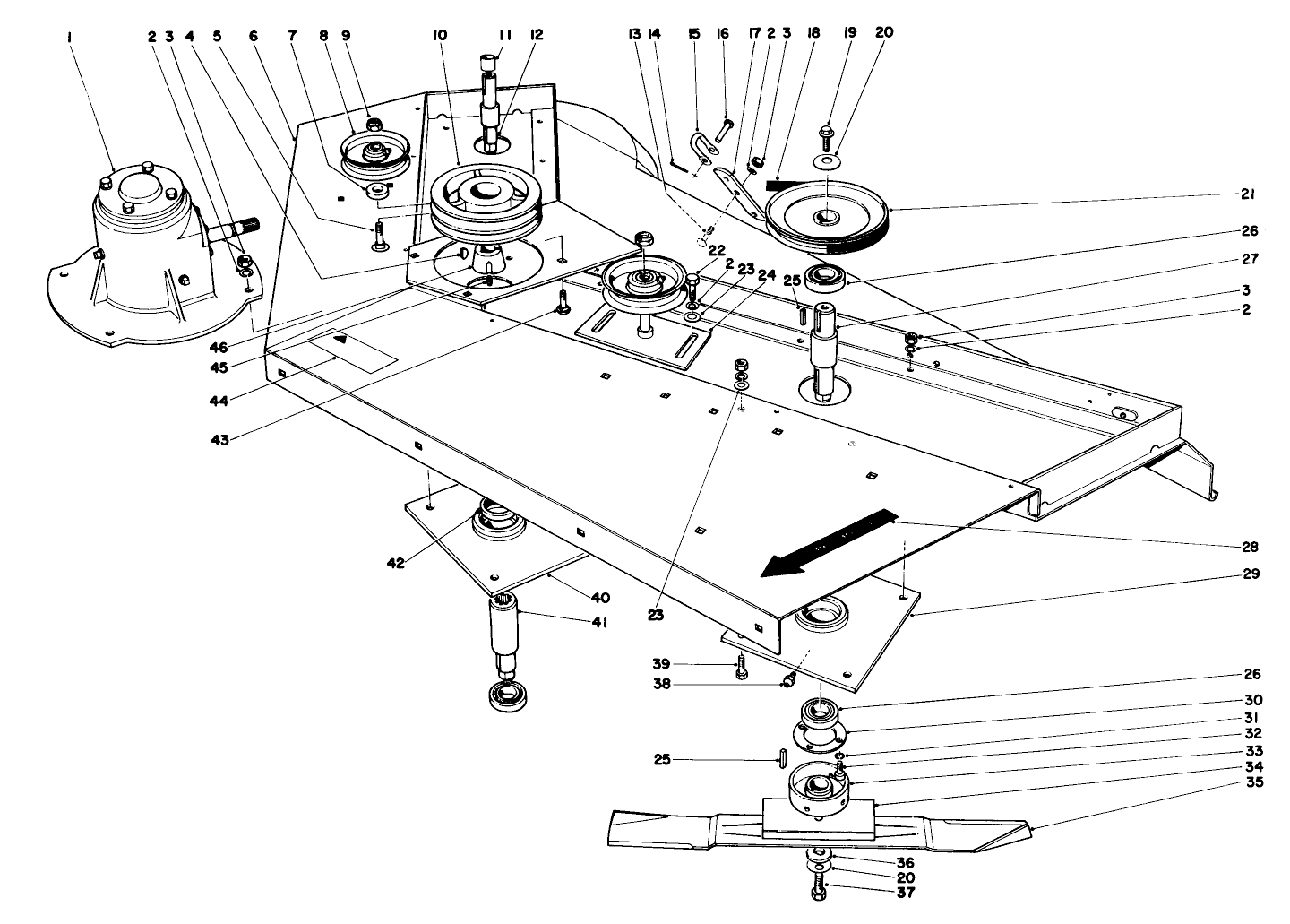 Cutter Deck And- Shaft Assembly