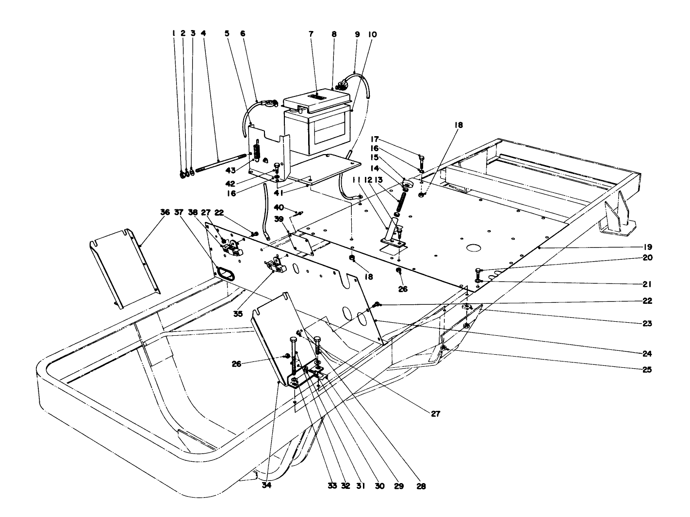 Toe Board And Battery Assembly