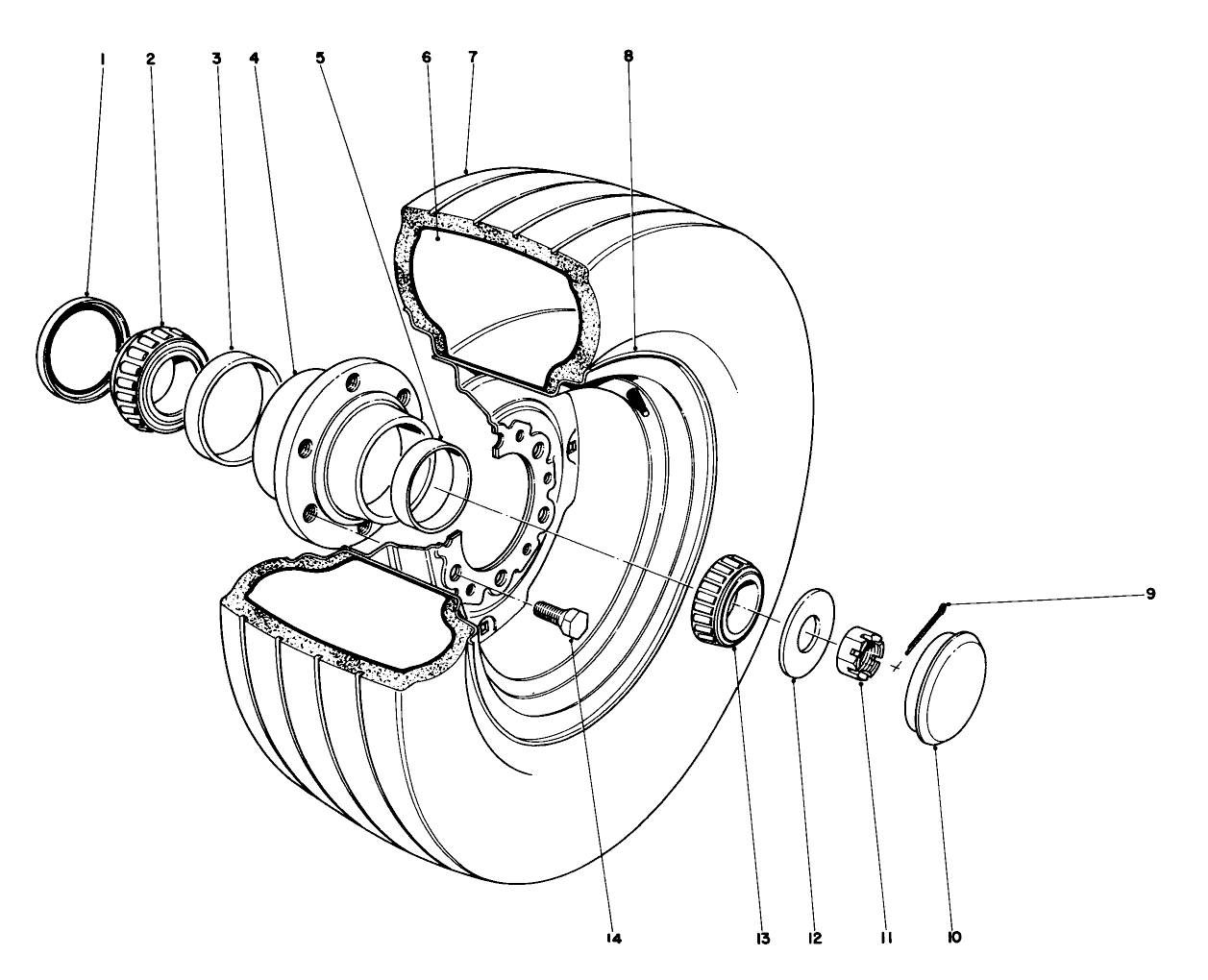 Front Wheels And Rim-6:70 X 15 General Tractor And Parkmaster 5 And 7