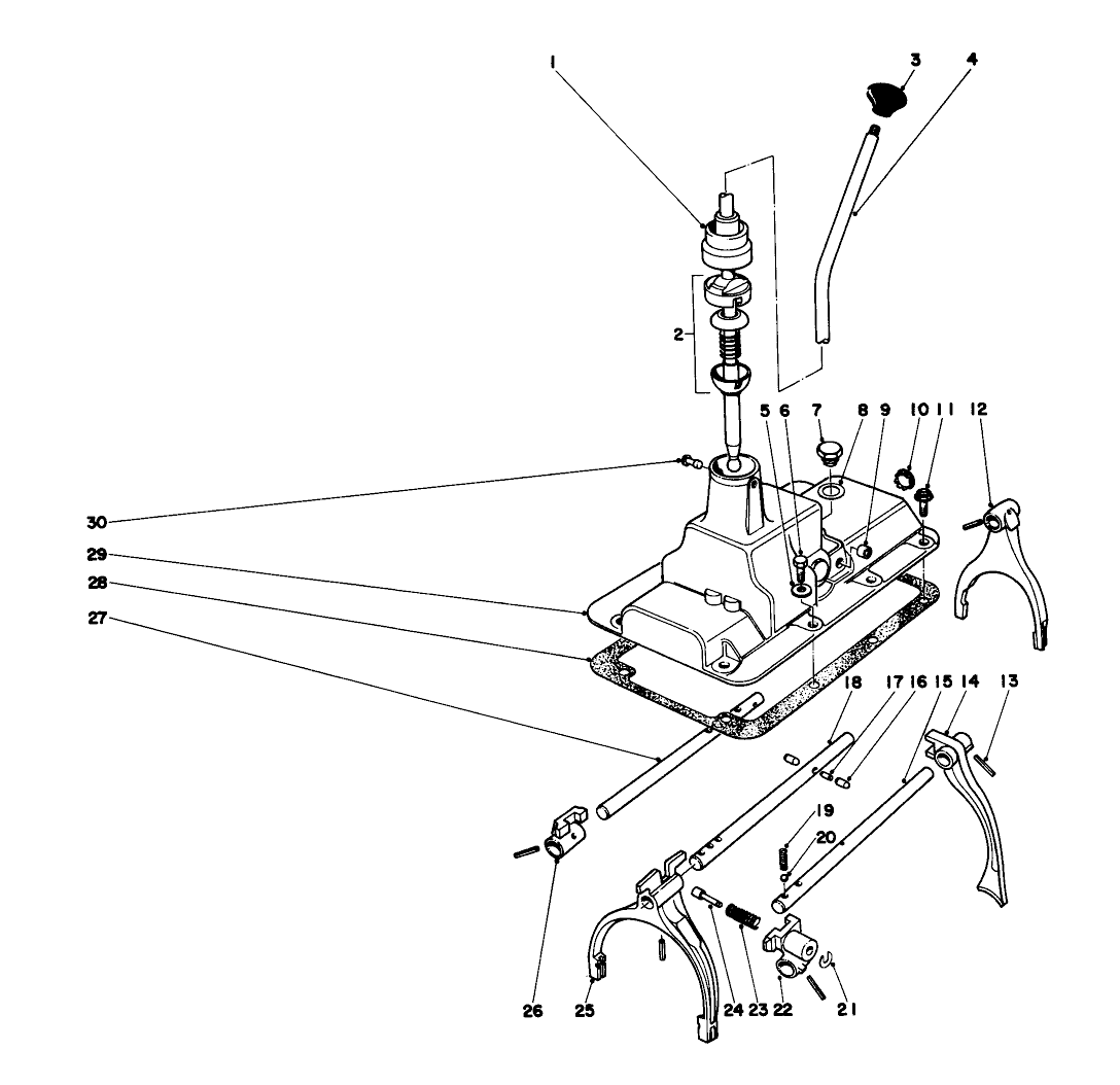 Shift Lever And Fork Assembly