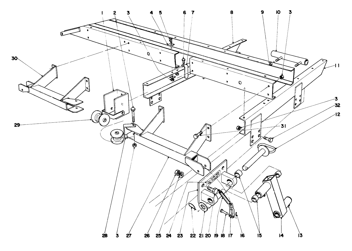 Main Frame Assembly-Front Parkmaster 7