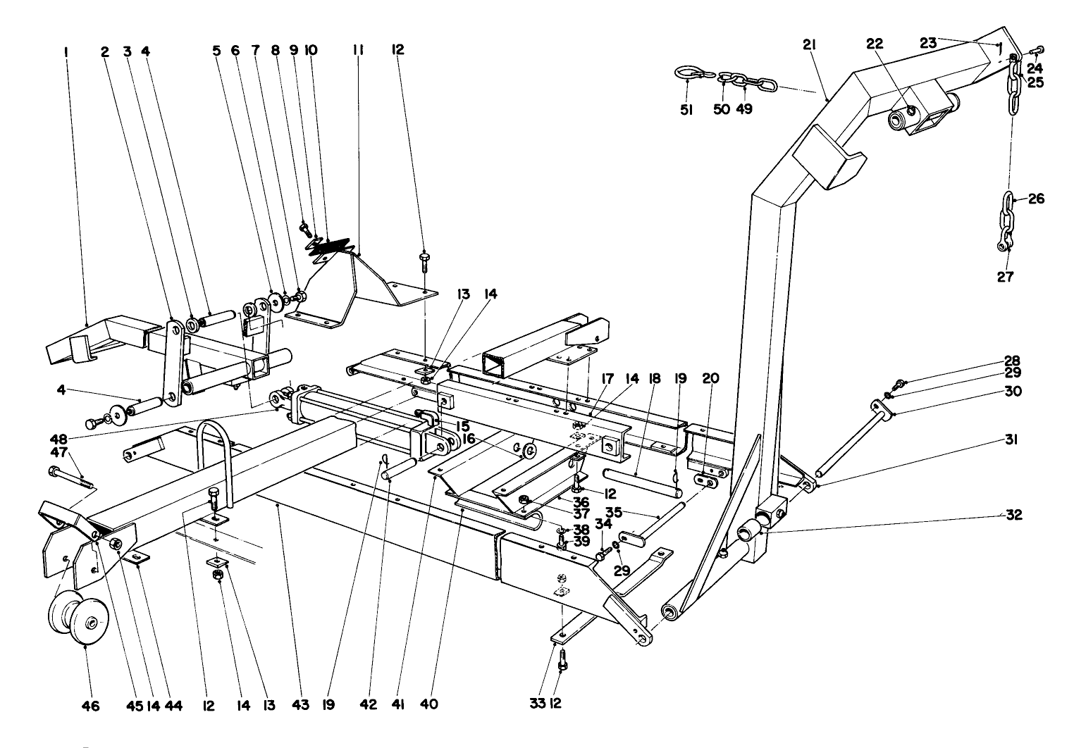 Main Frame Assembly-Rear Center Parkmaster 9