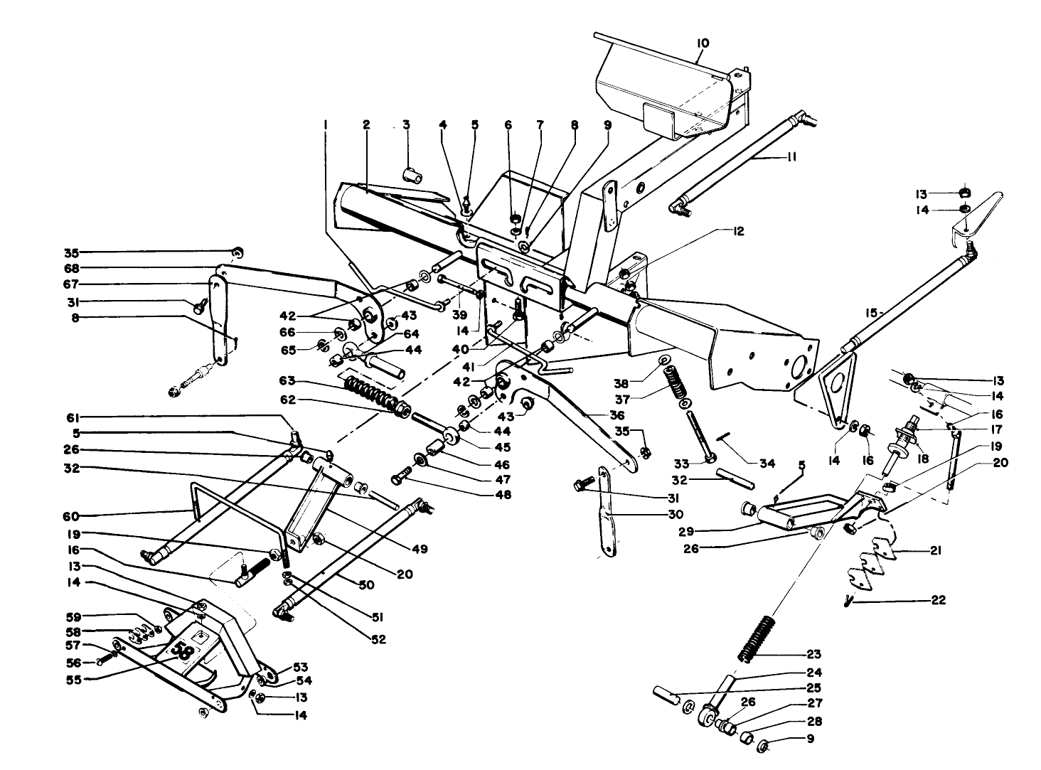 Main Frame And Counterbalance Assembly